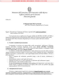 Nota USR Toscana - Centro servizi amministrativi di Livorno
