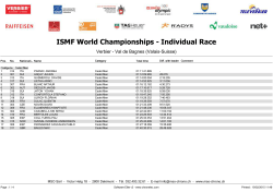 ISMF World Championships - Individual Race - Ski
