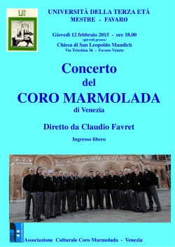 Concerto CORO MARMOLADA - Università della terza età di Mestre