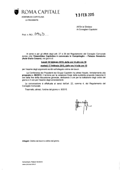 Convocazione e Ordine dei Lavori