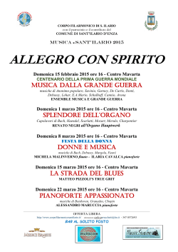 Rassegna musicale "Allegro con Spirito"