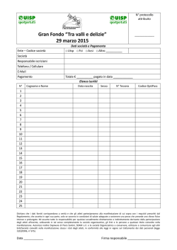 Gran Fondo &ldquo;Tra valli e delizie&rdquo; 29 marzo 2015