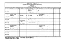 orario lezioni secondo semestre scienze e tecniche psicologiche