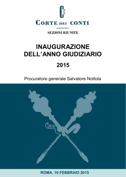 Inaugurazione anno giudiziario 2015