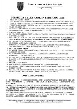 Febbraio - Parrocchia di Sant`Angelo