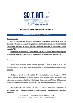 informativa 24/2015 - SE.T.AM. Contabilit&agrave; Ravenna