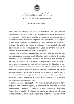 Il comunicato