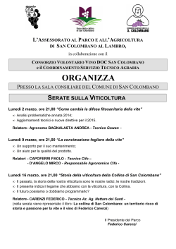 Serate tecniche Marzo 2015 - Comune di San Colombano al Lambro