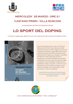 lo sport del doping - Pro Loco Castano Primo