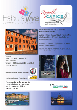 Treviso Palazzo Rinaldi - Sala Verde Venerdì 13 febbraio 2015 ore