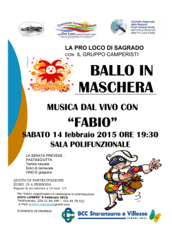 Festa degli adulti - Comune di Sagrado