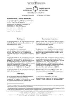 Documento di attestazione