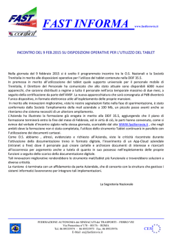 incontro del 9 feb.2015 su disposizioni operative