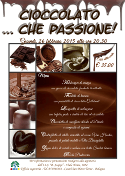 Evento Cioccolato..che passione!