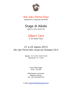 Stage di Aikido - Aiki Juku Parma Dojo