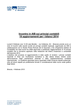 Incontro in AIB sui principi contabili 19 aggiornamenti per i bilanci