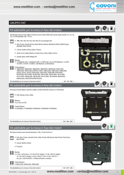 GRUPPO FIAT Kit adattabile per la messa in fase dei motori Kit