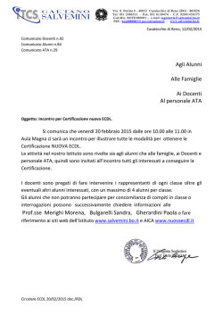 incontro per Certificazione nuova ECDL