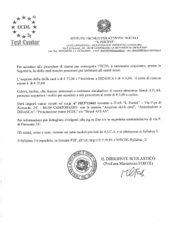 ISTÌTUTO TECNICO PER ATTÌVITA` SOCIALE