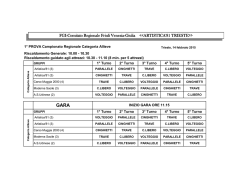 Ordine di lavoro Categoria - Comitato Regionale Friuli Venezia Giulia