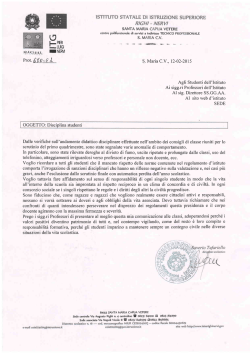 Disciplina studenti - ISISS "RIGHI