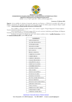 Dipartimento Tutela della Salute e Politiche