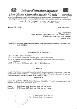 11/02/2015 news Uffici aperti sabato 14 dalle ore 14,00 alle 17,00 e
