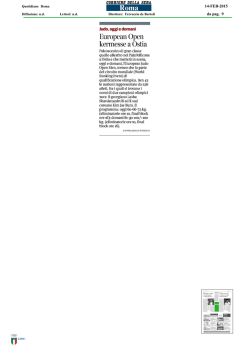 Judo - Corriere della Sera 14-2-2015