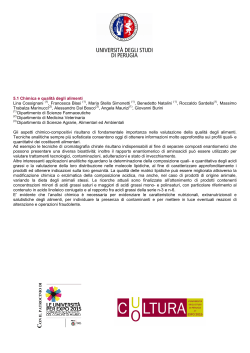 5.1 Chimica e qualità degli alimenti Lina Cossignani (1), Francesca