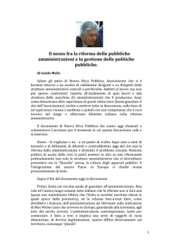 Guido Melis &ndash; riforma Pa e politiche pubbliche