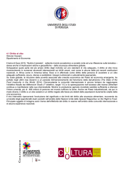 Diritto al cibo - Universit&agrave; degli Studi di Perugia
