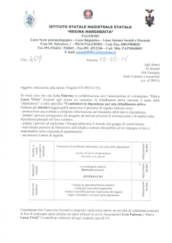 Educazione alla salute : progetto Stupefatto