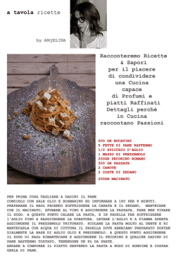 a tavola ricette - Il Mondo di Angelina
