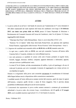 Diario della Prova Scritta del Concorso