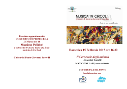 Il Carnevale degli animali di C. Saent Saens