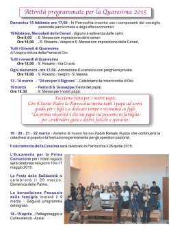 Inserto Giornalino - Parrocchia San Paolo Apostolo