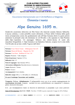 all`Alpe Genuina in Valle Antigorio - CAI