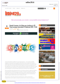 Bando Erasmus, da Udine per studiare in 36 Paesi europei