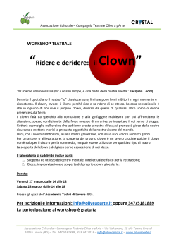 WorkshopClownerie - Istituto Decio Celeri