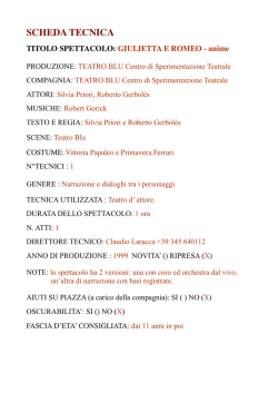Scheda Tecnica Giulietta