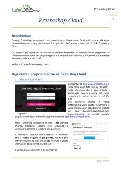Guida Prestashop CLOUD V 1.0