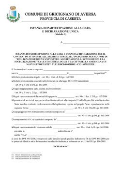 Istanza e dichiarazione - Comune di Gricignano di Aversa
