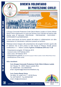 diventa volontario di protezione civile!
