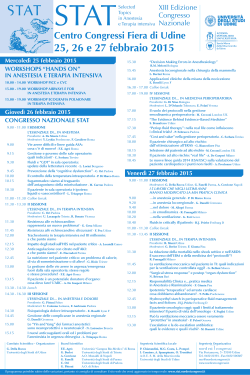 Centro Congressi Fiera di Udine 25, 26 e 27 febbraio 2015