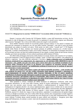 Disagi presso la caserma &ldquo;SMIRAGLIA&rdquo; in occasione della nevicata