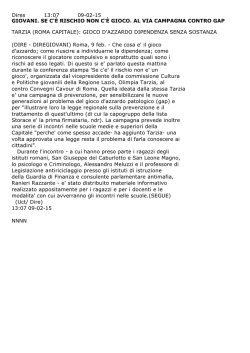 Dires 13:07 09-02-15 GIOVANI. SE C`&Egrave; RISCHIO