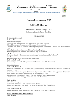 Carnevale genzanese 2015 8-12-15-17 febbraio