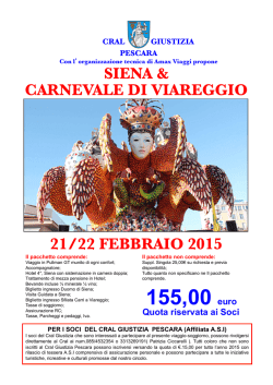 Carnevale di Viareggio e Siena