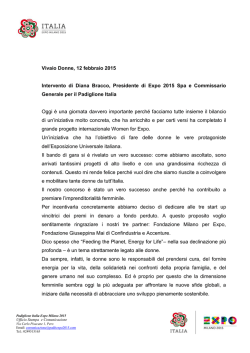 Intervento Diana Bracco Vivaio Donne 12 febbraio