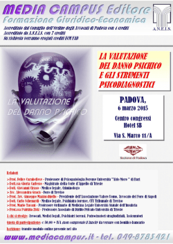 Danno Psichico - Ordine degli Avvocati di Treviso
